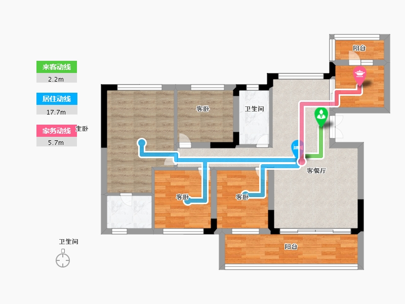 四川省-内江市-邦泰天誉-73.59-户型库-动静线