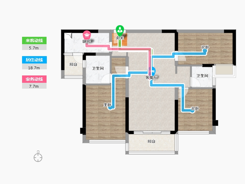 四川省-成都市-云门望古-90.41-户型库-动静线