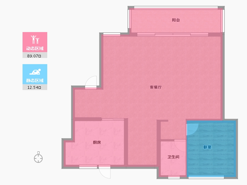 四川省-成都市-龙湖揽境-93.26-户型库-动静分区