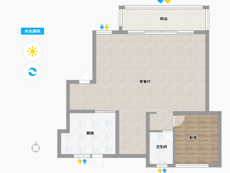 四川省-成都市-龙湖揽境-93.26-户型库-采光通风