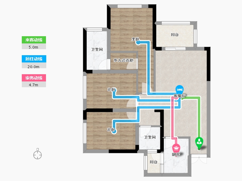 四川省-成都市-凤凰盛景-80.92-户型库-动静线