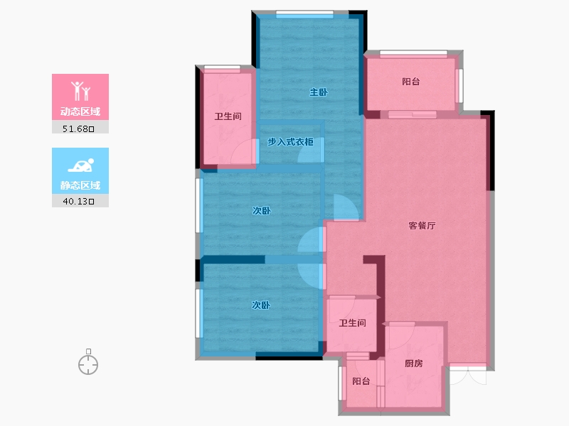 四川省-成都市-凤凰盛景-80.92-户型库-动静分区