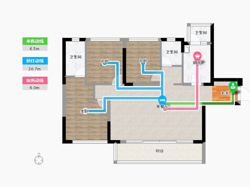 四川省-成都市-云门望古-96.28-户型库-动静线