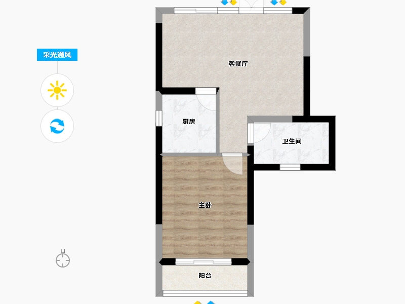 四川省-成都市-中铁水映青城-49.82-户型库-采光通风