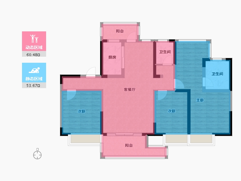 四川省-成都市-尚阳臻品-100.22-户型库-动静分区