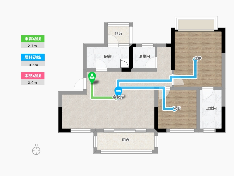 四川省-成都市-四川煤田天府龙城-68.08-户型库-动静线