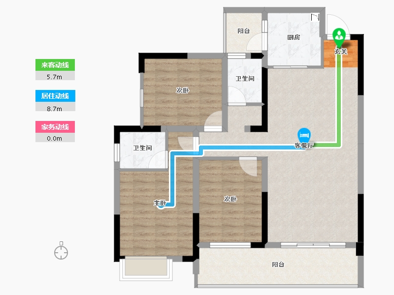 广西壮族自治区-桂林市-溪岸枫景-98.34-户型库-动静线