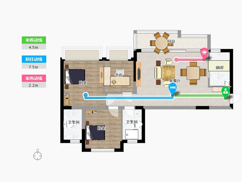 四川省-成都市-朗诗未来著-77.42-户型库-动静线