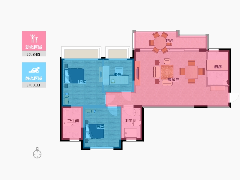 四川省-成都市-朗诗未来著-77.42-户型库-动静分区