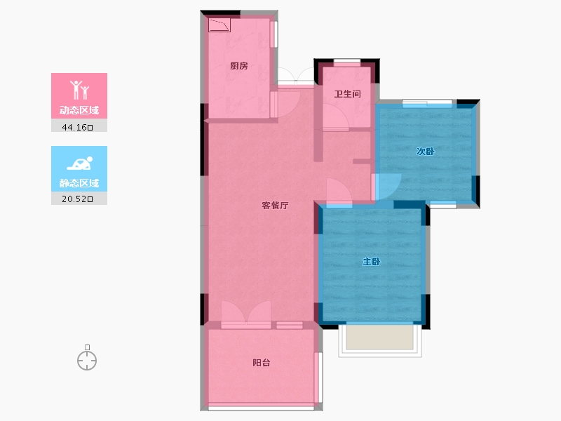 四川省-巴中市-普达阳光-57.01-户型库-动静分区