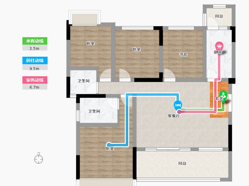 四川省-成都市-天府金融港-104.50-户型库-动静线