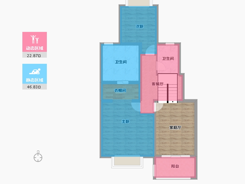 四川省-成都市-保利西堂里院-76.13-户型库-动静分区