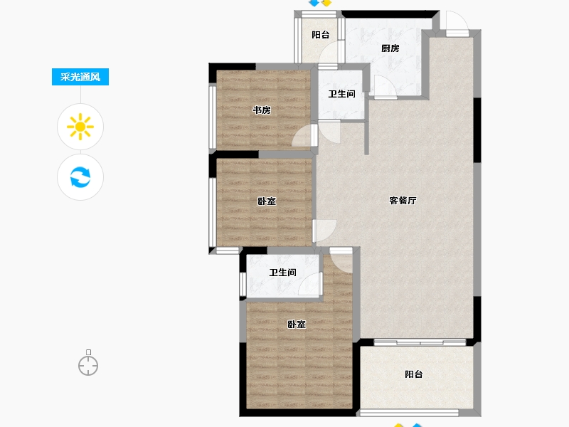 四川省-成都市-富国上邦-101.94-户型库-采光通风