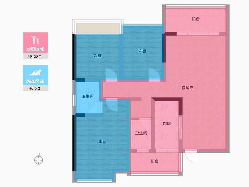 广西壮族自治区-桂林市-学府壹号-86.44-户型库-动静分区