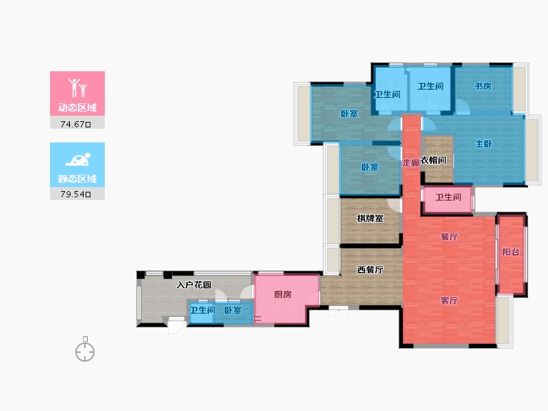 四川省-成都市-环球汇天誉-185.01-户型库-动静分区