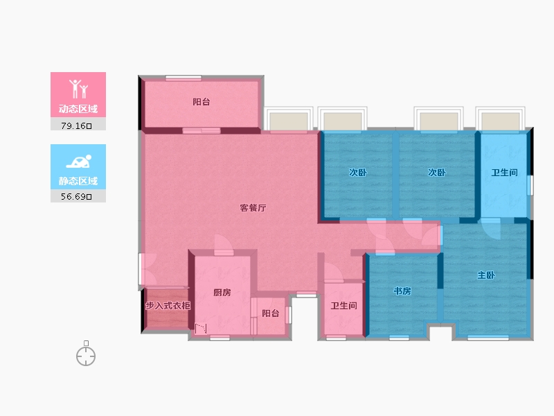 四川省-宜宾市-华润公园九里-119.99-户型库-动静分区