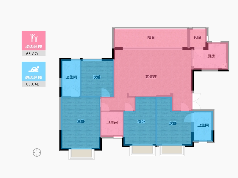 四川省-成都市-同森翠叠森林-117.03-户型库-动静分区