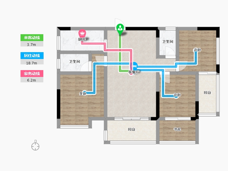 广西壮族自治区-桂林市-学府壹号-85.94-户型库-动静线