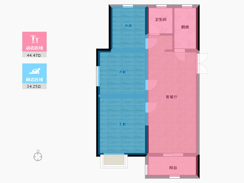 山东省-济南市-东城俪景-70.00-户型库-动静分区