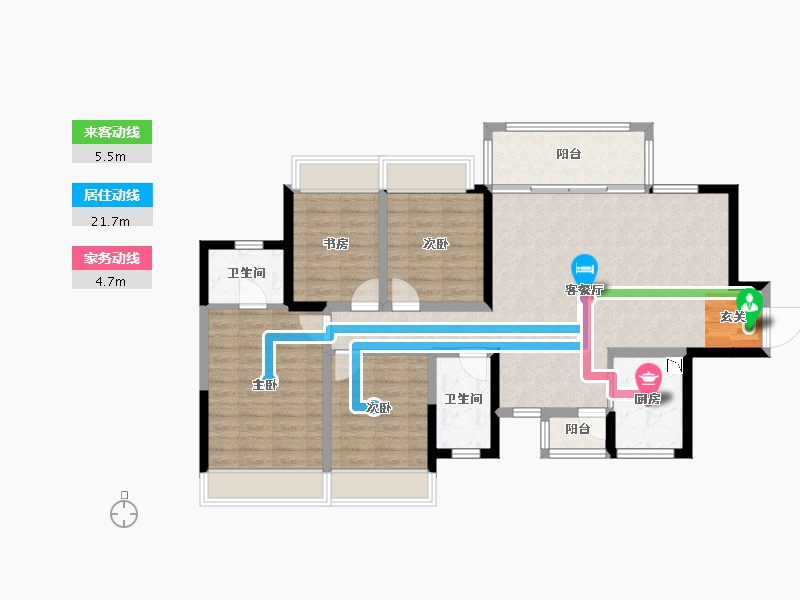 四川省-成都市-领地悦府-105.34-户型库-动静线