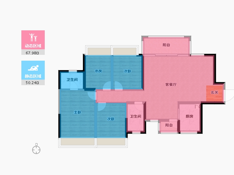 四川省-成都市-领地悦府-105.34-户型库-动静分区