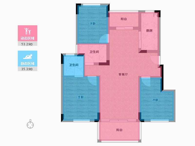 广西壮族自治区-桂林市-人和壹号院-78.41-户型库-动静分区