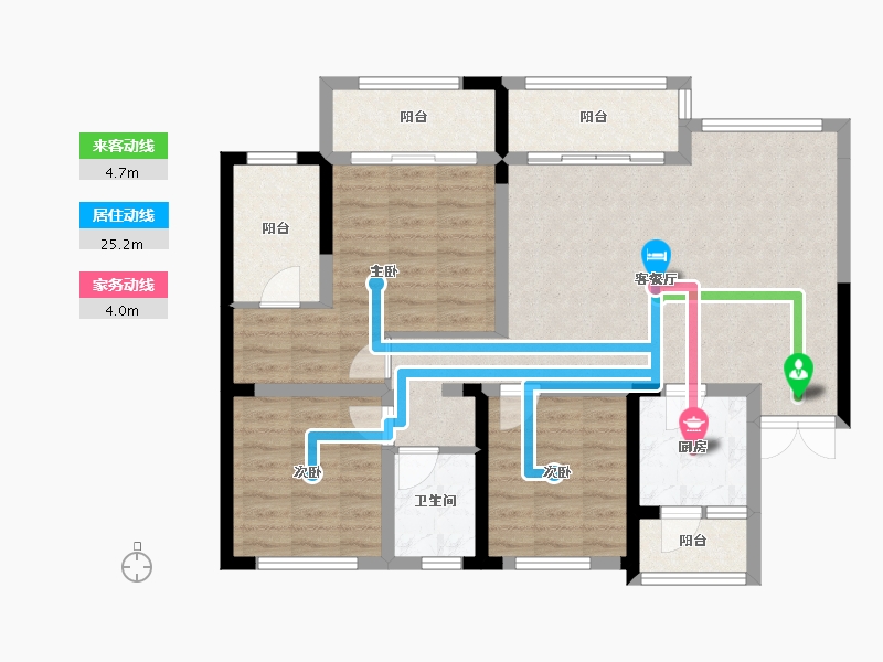 四川省-成都市-凤凰盛景-93.15-户型库-动静线