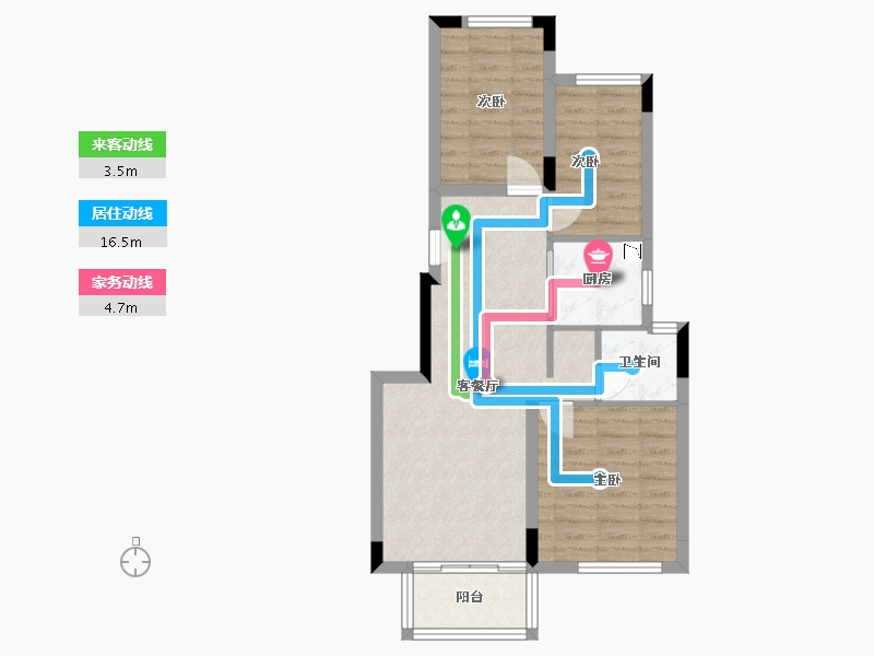 广西壮族自治区-桂林市-人和壹号院-62.91-户型库-动静线