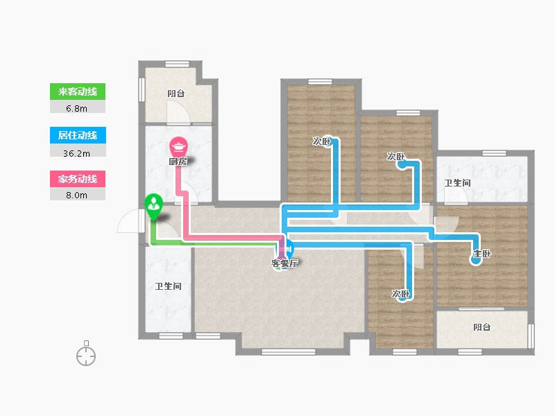 陕西省-西安市-龙湖紫都城-129.00-户型库-动静线