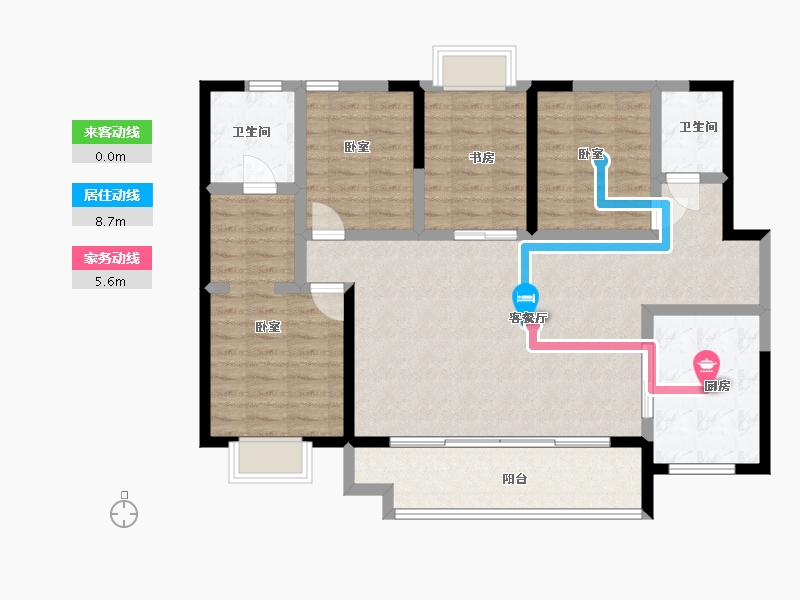 四川省-成都市-怡心湖岸-109.00-户型库-动静线