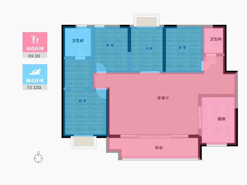 四川省-成都市-怡心湖岸-109.00-户型库-动静分区