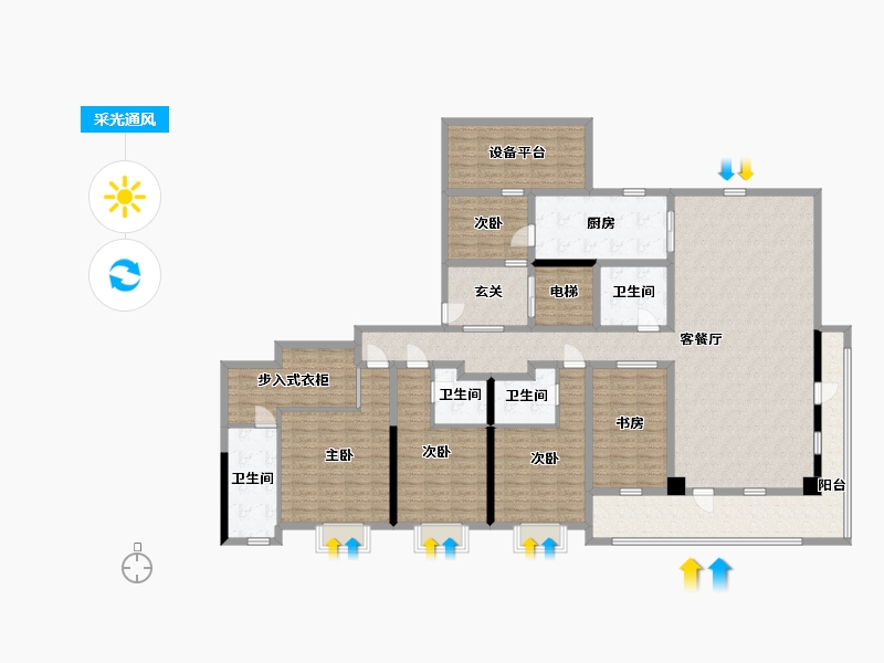 辽宁省-辽阳市-信德臻悦-222.66-户型库-采光通风