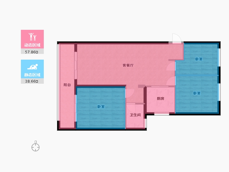 贵州省-安顺市-安顺西湖御园-87.66-户型库-动静分区