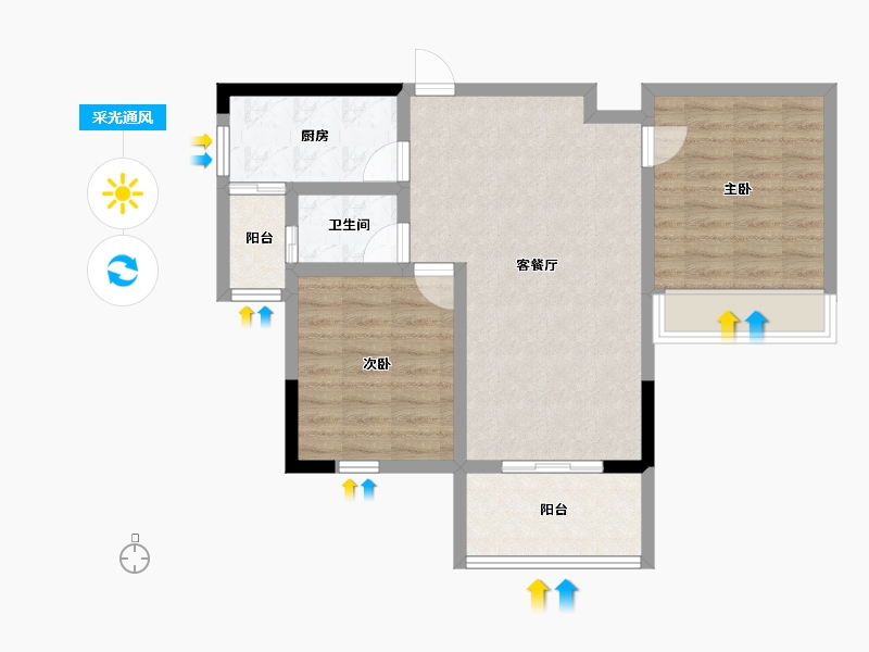 贵州省-遵义市-中国茶城-71.24-户型库-采光通风