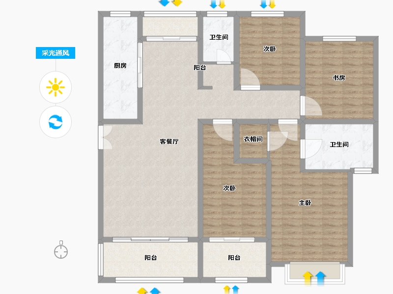 河北省-石家庄市-华普城-139.00-户型库-采光通风