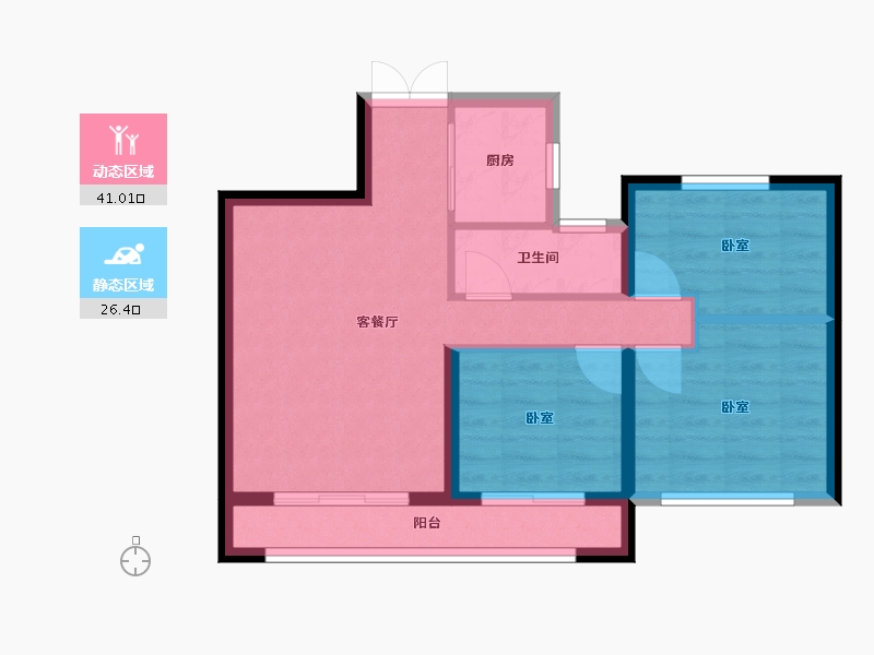 贵州省-安顺市-安顺西湖御园-59.74-户型库-动静分区