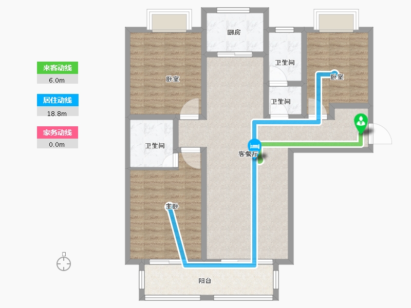 河北省-石家庄市-厚德·中央锦城-105.88-户型库-动静线