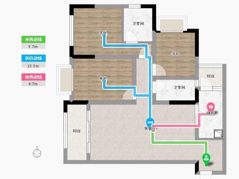 贵州省-遵义市-林达大院-82.22-户型库-动静线