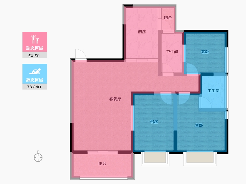 贵州省-遵义市-天骥新城-87.69-户型库-动静分区