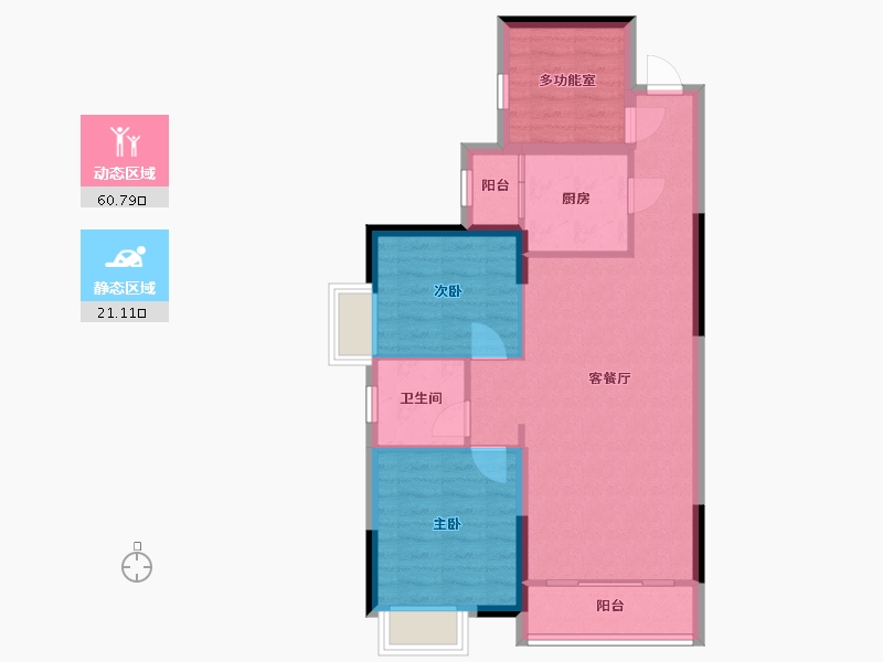 贵州省-贵阳市-优品道现代城-73.49-户型库-动静分区