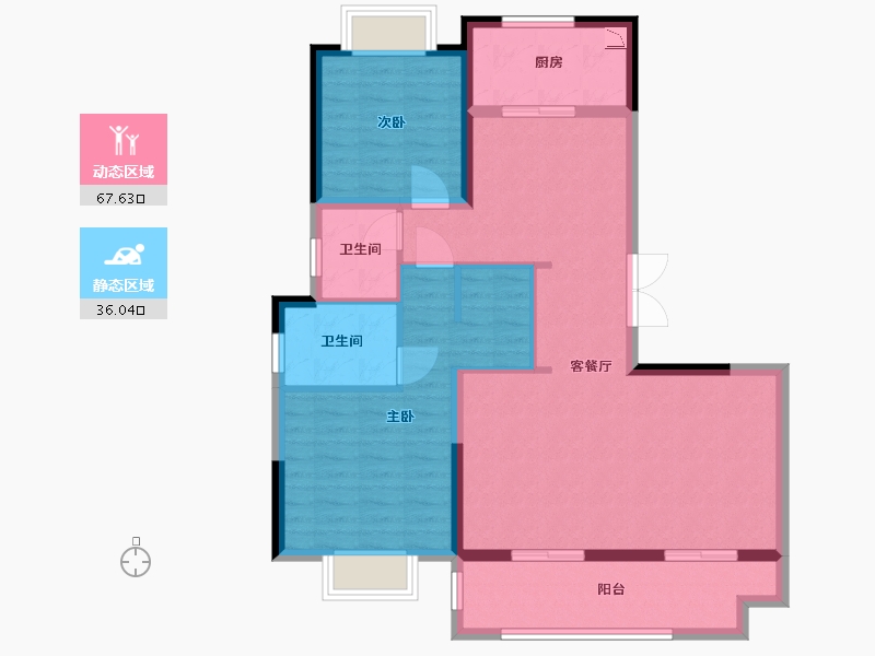 安徽省-合肥市-皖投国滨世家-93.00-户型库-动静分区