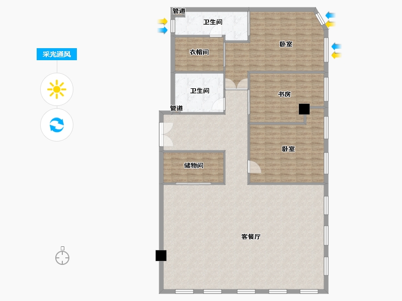 四川省-成都市-N8天幕-162.03-户型库-采光通风