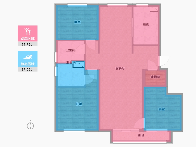 天津-undefined-上东金茂智慧科学城-82.35-户型库-动静分区