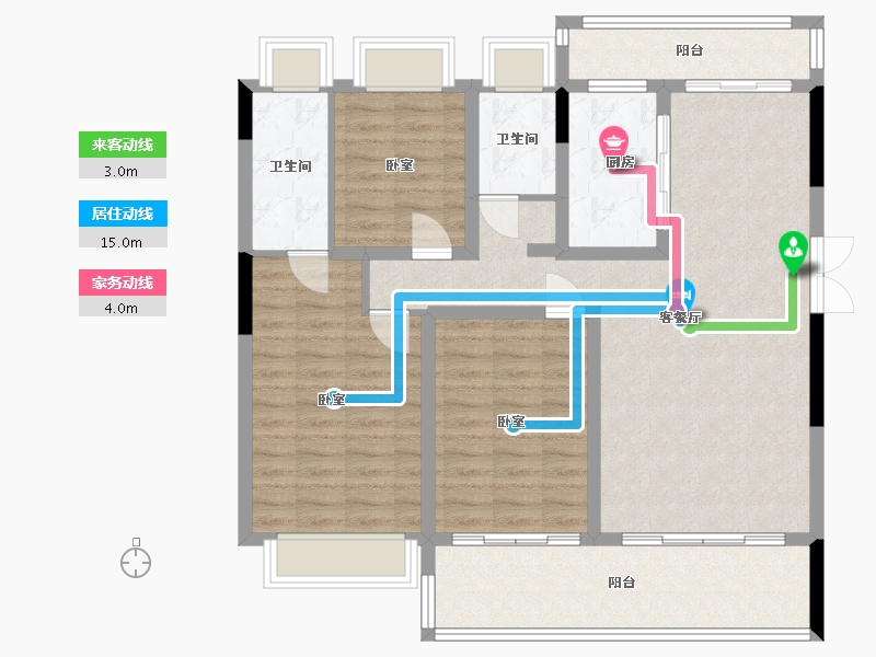 贵州省-安顺市-中核顺安府-107.48-户型库-动静线