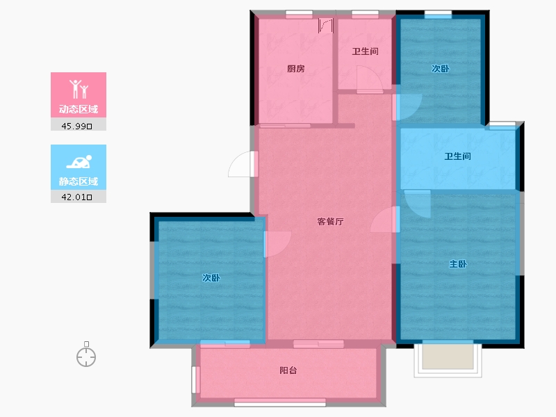 上海-undefined-大华锦绣四季-79.00-户型库-动静分区