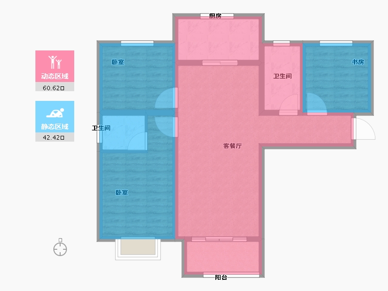 河北省-石家庄市-淳茂公园城-91.89-户型库-动静分区