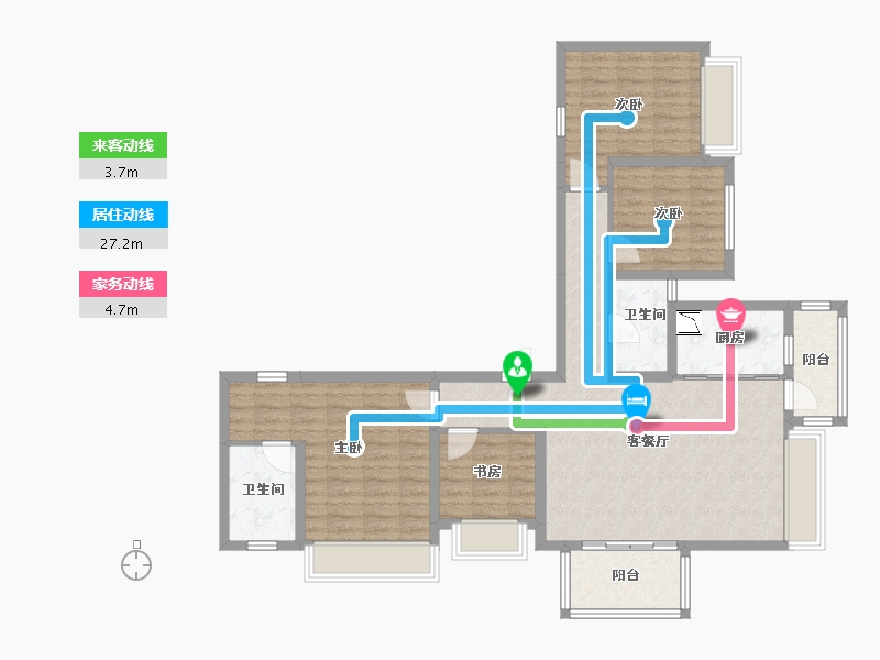 四川省-成都市-电建地产洺悦锦园-101.92-户型库-动静线