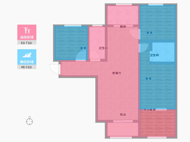 河北省-石家庄市-淳茂公园城-104.90-户型库-动静分区