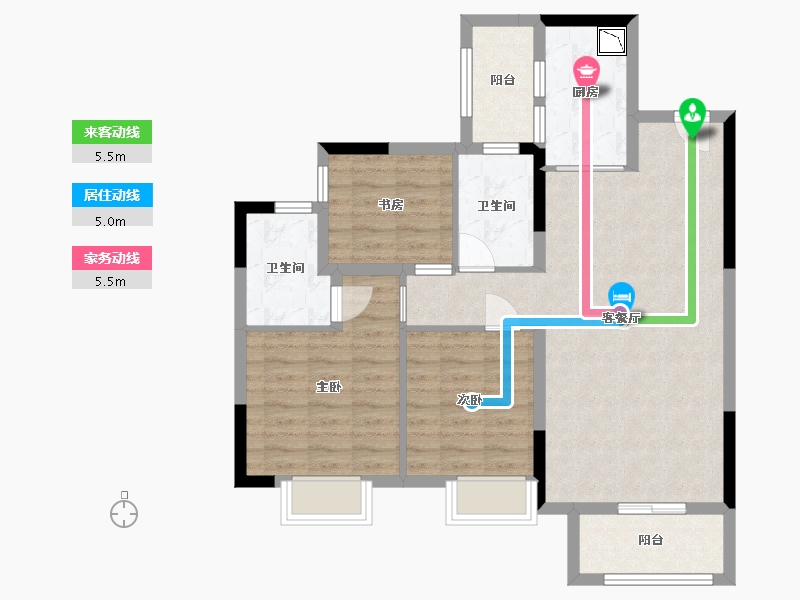 贵州省-贵阳市-贵州当代MOMΛ未来城-84.41-户型库-动静线