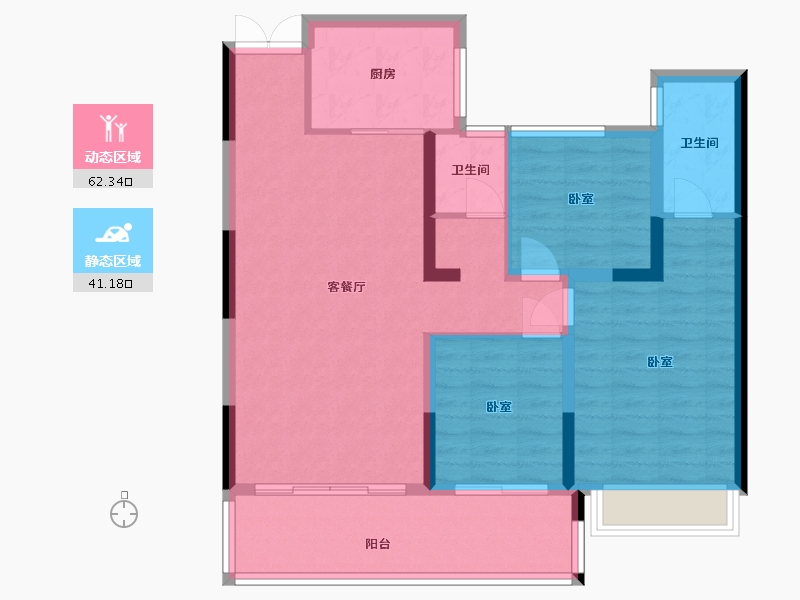 贵州省-安顺市-中核顺安府-93.15-户型库-动静分区